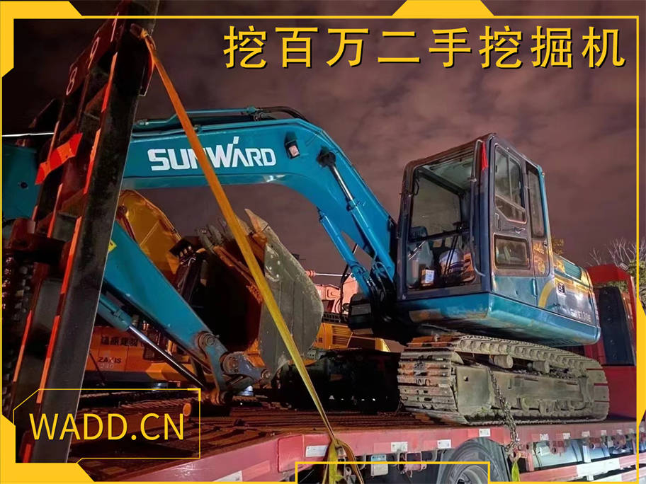 二手山河智能90挖掘機發往浙江，助力當地工程建設